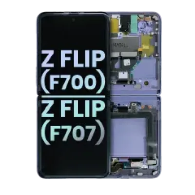 Дисплейний модуль (OLED) внутрішній з рамкою для Samsung Galaxy Z Flip 5G (F707) (Service Pack) (Mirror Purple)