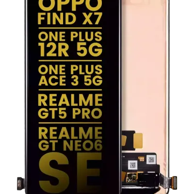 Дисплейний модуль (OLED) для OPPO Find X7 / One Plus 12R 5G / One Plus Ace 3 5G / Realme GT5 Pro / Realme GT Neo6 SE / Realme GT 6 (International Version) / Realme GT 6T / Realme GT Neo6 без рамки (Refurbished) (усі кольори)