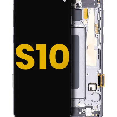 Дисплейний модуль OLED з рамкою для Samsung Galaxy S10 (Refurbished) (Prism / Ceramic Black)