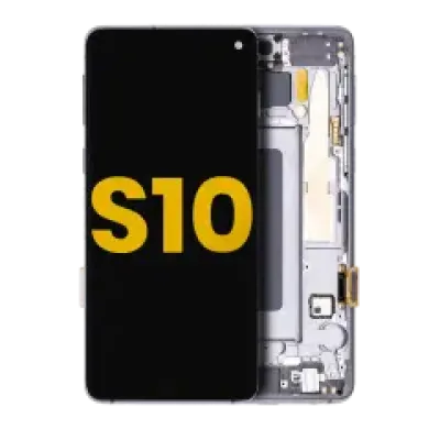 Дисплейний модуль OLED з рамкою для Samsung Galaxy S10 (Refurbished) (Prism / Ceramic Black)