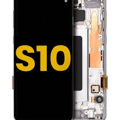 Дисплейний модуль OLED з рамкою для Samsung Galaxy S10 (Refurbished) (Prism White)