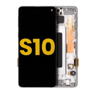 Дисплейний модуль OLED з рамкою для Samsung Galaxy S10 (Refurbished) (Prism White)
