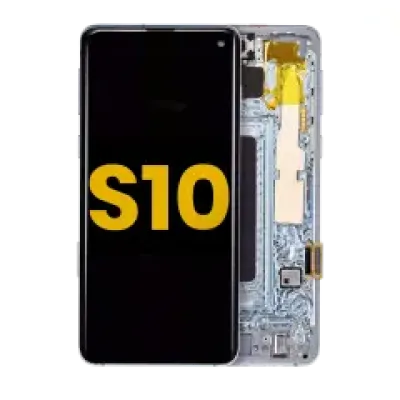 Дисплейний модуль OLED з рамкою для Samsung Galaxy S10 (Refurbished) (Prism Blue)