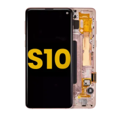 Дисплейний модуль OLED з рамкою для Samsung Galaxy S10 (Refurbished) (Flamingo Pink)
