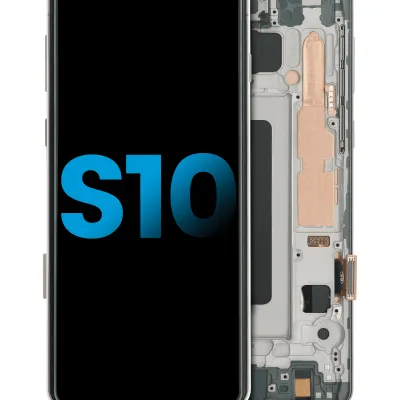 Дисплейний модуль LCD з рамкою (без датчика відбитків) для Samsung Galaxy S10 (Aftermarket Plus: TFT) (Prism Black)