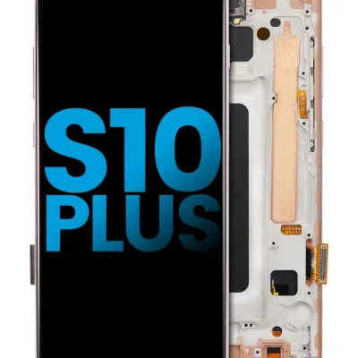 Дисплейний модуль LCD з рамкою (без датчика відбитків) для Samsung Galaxy S10 Plus (Aftermarket Plus: TFT) (Flamingo Pink)
