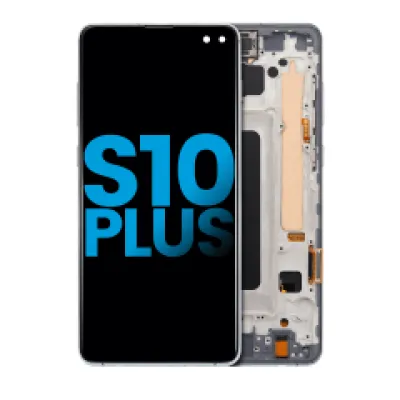 Дисплейний модуль LCD з рамкою (без датчика відбитків) для Samsung Galaxy S10 Plus (Aftermarket Plus: TFT) (Prism Green)