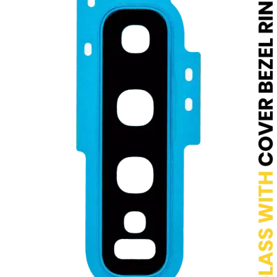 Скло камери з рамкою для Samsung Galaxy S10 (Prism Blue)