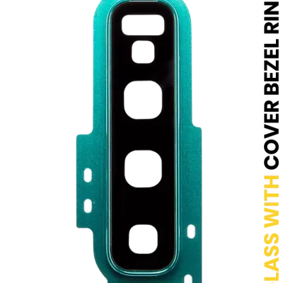 Скло камери з рамкою для Samsung Galaxy S10 (Prism Green)