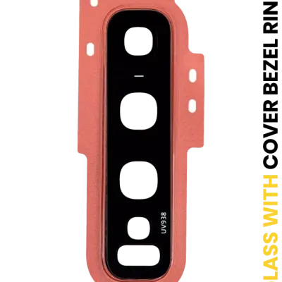 Скло камери з рамкою для Samsung Galaxy S10 (Flamingo Pink)