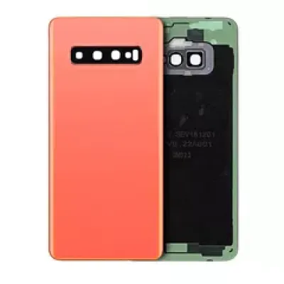Задня кришка зі склом камери для Samsung Galaxy S10 (No Logo) (Aftermarket Plus) (Flamingo Pink)
