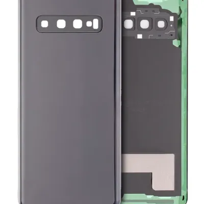 Задня кришка зі склом камери для Samsung Galaxy S10 (No Logo) (Aftermarket Plus) (Prism Black)
