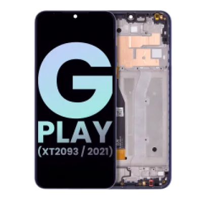 Дисплейний модуль LCD з рамкою для Motorola Moto G Play (XT2093 / 2021) (Genuine OEM) (Misty Blue)