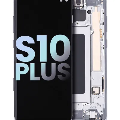 Дисплейний модуль (OLED) з рамкою для Samsung Galaxy S10 Plus (Service Pack) (Prism / Ceramic Black)
