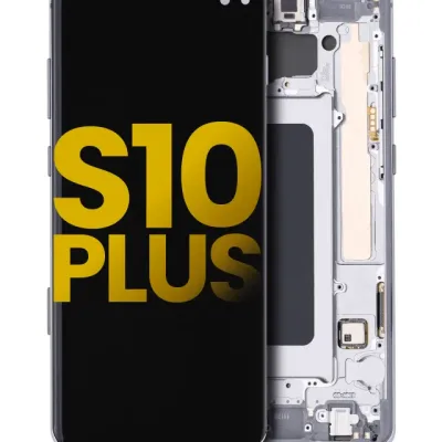 Дисплейний модуль (OLED) з рамкою для Samsung Galaxy S10 Plus (Refurbished) (Prism / Ceramic Black)