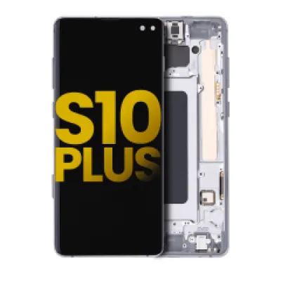 Дисплейний модуль (OLED) з рамкою для Samsung Galaxy S10 Plus (Refurbished) (Prism / Ceramic Black)
