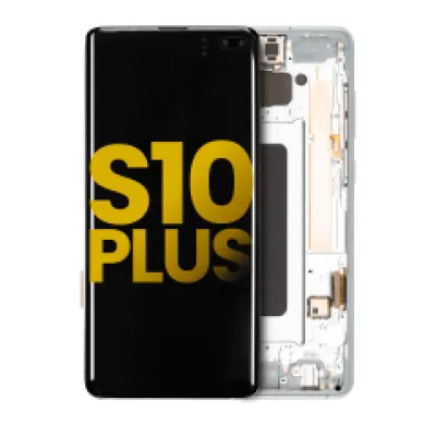 Дисплейний модуль (OLED) з рамкою для Samsung Galaxy S10 Plus (Refurbished) (Prism Green)
