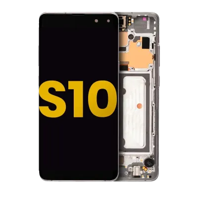 OLED Assembly With Frame For Samsung Galaxy S10 5G (Refurbished) (Crown Silver)