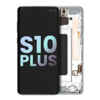 Дисплейний модуль (OLED) з рамкою для Samsung Galaxy S10 Plus (Service Pack) (Prism Green)