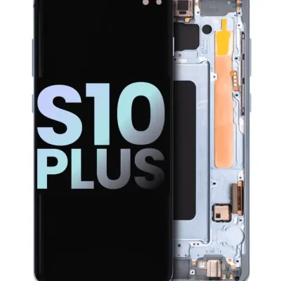 Дисплейний модуль (OLED) з рамкою для Samsung Galaxy S10 Plus (Service Pack) (Prism Blue)