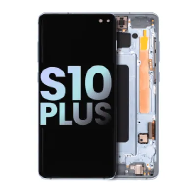 Дисплейний модуль (OLED) з рамкою для Samsung Galaxy S10 Plus (Service Pack) (Prism Blue)