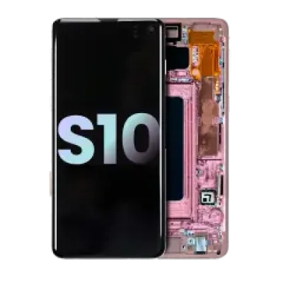 Дисплейний модуль (OLED) з рамкою для Samsung Galaxy S10 (Service Pack) (Flamingo Pink)