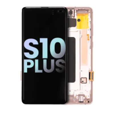 Дисплейний модуль (OLED) з рамкою для Samsung Galaxy S10 Plus (Service Pack) (Flamingo Pink)