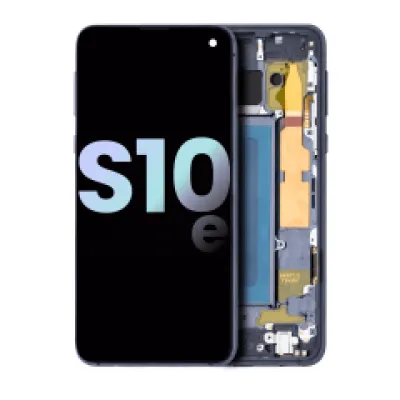 Дисплейний модуль (OLED) з рамкою для Samsung Galaxy S10E (Service Pack) (Prism Black)