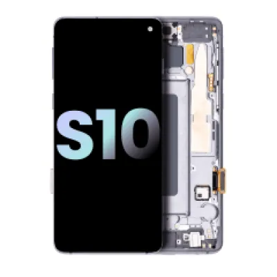 Дисплейний модуль (OLED) з рамкою для Samsung Galaxy S10 (Service Pack) (Prism / Ceramic Black)