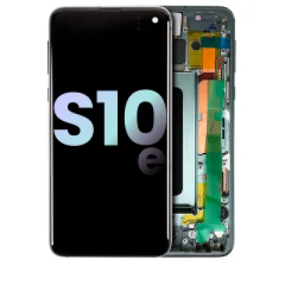 Дисплейний модуль (OLED) з рамкою для Samsung Galaxy S10E (Service Pack) (Prism Green)