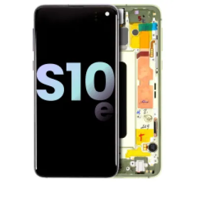 Дисплейний модуль (OLED) з рамкою для Samsung Galaxy S10E (Service Pack) (Canary Yellow)