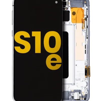 Дисплейний модуль (OLED) з рамкою для Samsung Galaxy S10E (Refurbished) (Prism White)