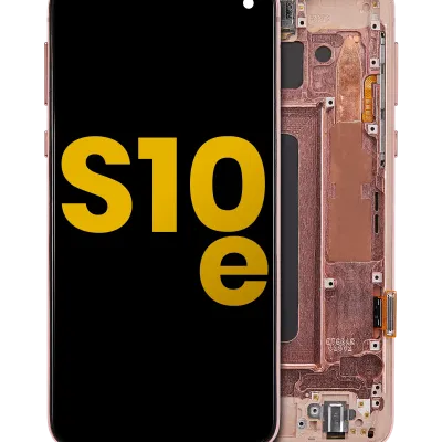 Дисплейний модуль (OLED) з рамкою для Samsung Galaxy S10E (Refurbished) (Flamingo Pink)