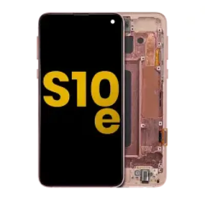 Дисплейний модуль (OLED) з рамкою для Samsung Galaxy S10E (Refurbished) (Flamingo Pink)