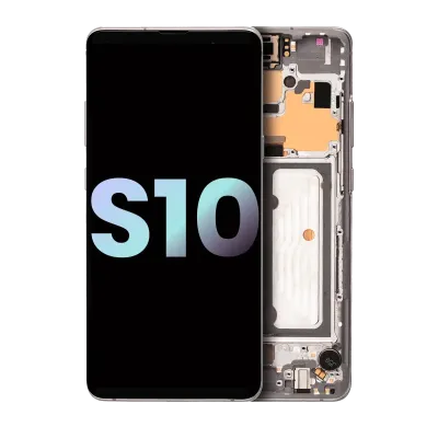 OLED Assembly With Frame For Samsung Galaxy S10 5G (Service Pack) (Crown Silver)