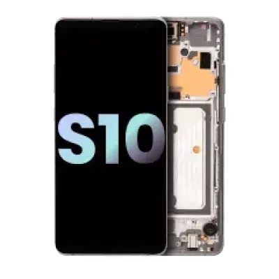 Дисплейний модуль (OLED) з рамкою для Samsung Galaxy S10 5G (Service Pack) (Crown Silver)