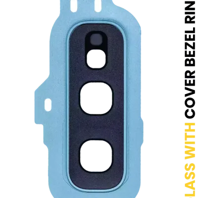 Скло камери з рамкою для Samsung Galaxy S10E (Prism Blue)