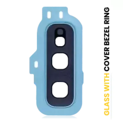 Скло камери з рамкою для Samsung Galaxy S10E (Prism Blue)