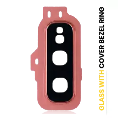 Скло камери з рамкою для Samsung Galaxy S10E (Flamingo Pink)