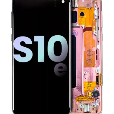Дисплейний модуль (OLED) з рамкою для Samsung Galaxy S10E (Service Pack) (Flamingo Pink)