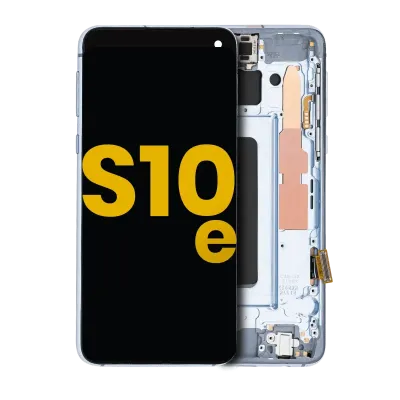 Дисплейний модуль (OLED) з рамкою для Samsung Galaxy S10E (Refurbished) (Prism Blue)