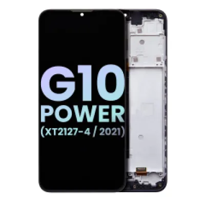 Дисплейний модуль LCD з рамкою для Motorola Moto G10 Power (XT2127-4 / 2021) (Genuine OEM) (всі кольори)