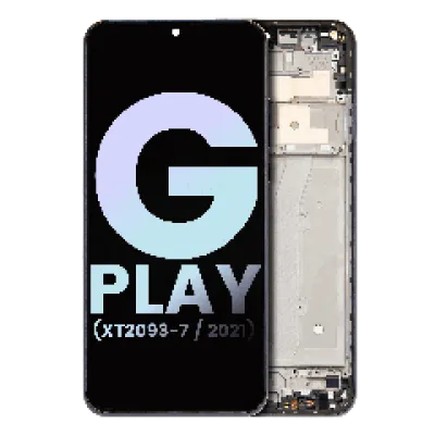 Дисплейний модуль LCD з рамкою для Motorola Moto G Play (XT2093-7 / 2021) (Genuine OEM) (Flash Gray)