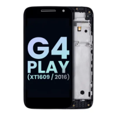 Дисплейний модуль LCD з рамкою для Motorola Moto G4 Play (XT1609 / 2016) (Genuine OEM) (чорний)
