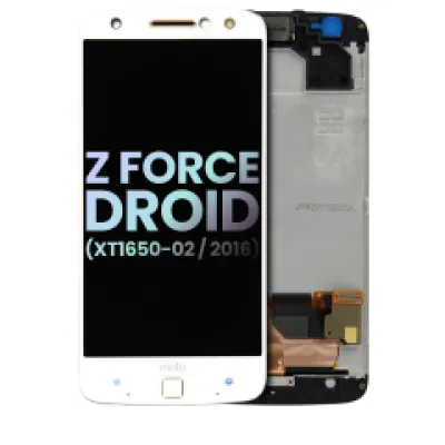 Дисплейний модуль LCD з рамкою для Motorola Moto Z Force Droid (XT1650-02 / 2016) (Genuine OEM) (білий)
