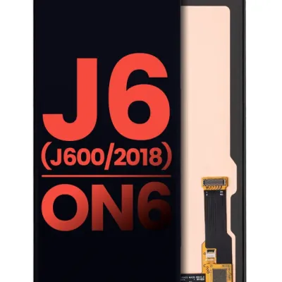 Дисплейний модуль (OLED) без рамки для Samsung Galaxy J6 / On6 (J600 / 2018) (Aftermarket Plus) (чорний)