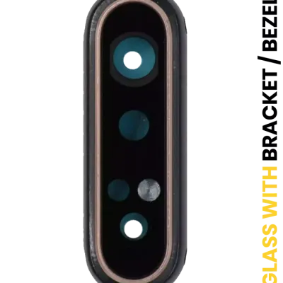 Скло основної камери з кріпленням / рамкою для Samsung Galaxy A80 (A805 / 2019) (Phantom Black)