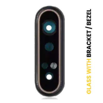 Скло основної камери з кріпленням / рамкою для Samsung Galaxy A80 (A805 / 2019) (Phantom Black)