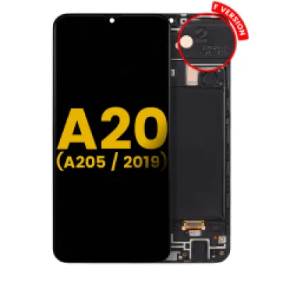 Дисплейний модуль (OLED) з рамкою для Samsung Galaxy A20 (A205 / 2019) (F Version) (Refurbished) (All Colors)