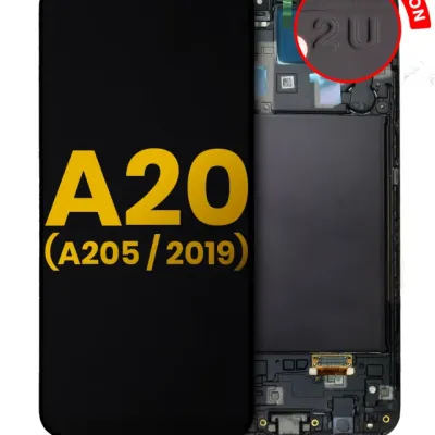 Дисплейний модуль (OLED) з рамкою для Samsung Galaxy A20 (A205 / 2019) (US Version) (Refurbished) (All Colors)
